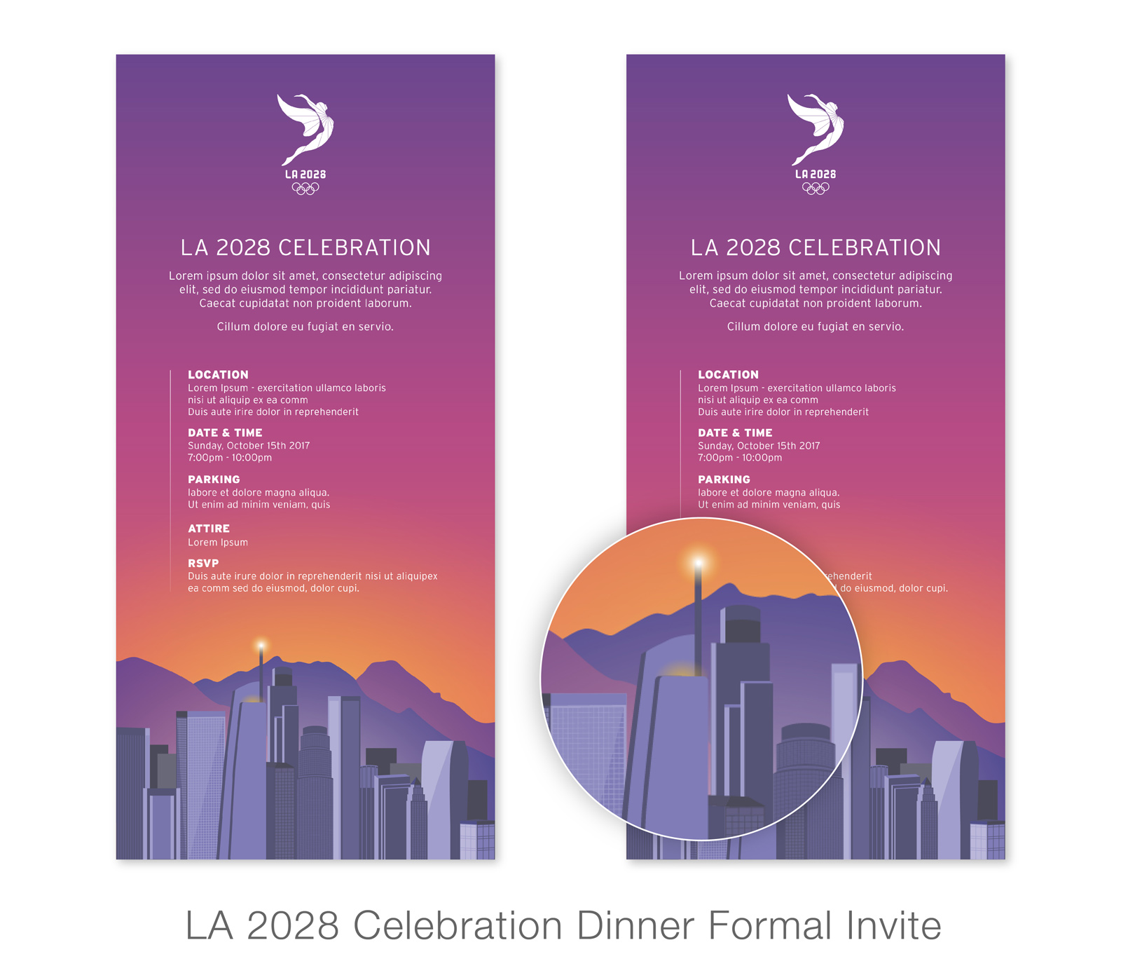 LA2028 Celebration Dinner Invite Details